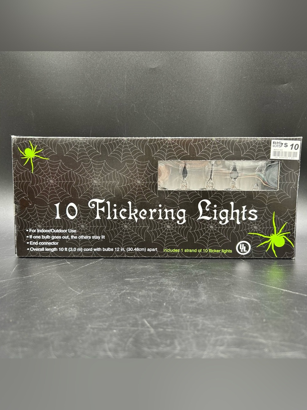 Big Lots 10 Flickering Flame Halloween String Lights 10 Ft New Sealed Box